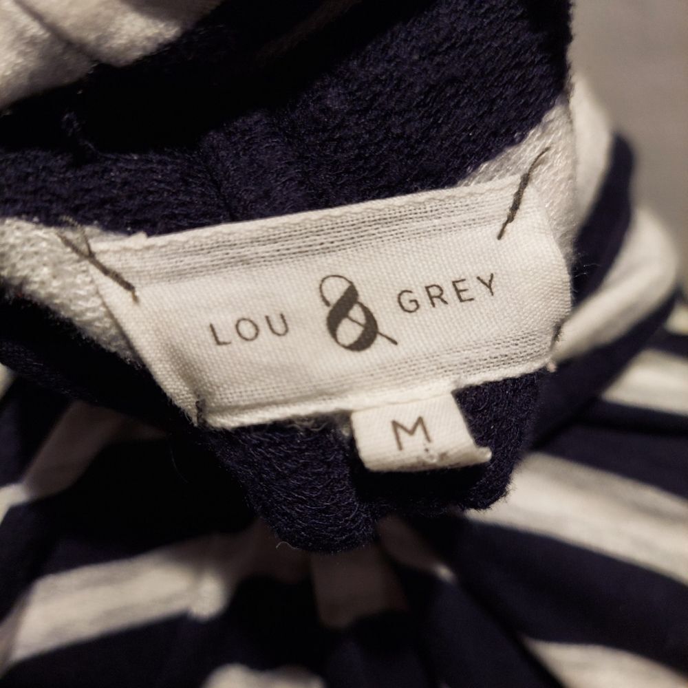 LOU & Grey Top Blue And White Striped Womens Size Medium - Picture 6 of 6